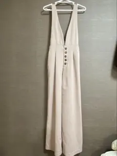 ナネア　nanea ピンク Vネック オーバーオール　サロペット