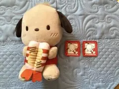 はぴだんぶい×スシロー　はぴなついぇい！　ポチャッコ　ぬいぐるみ　シール