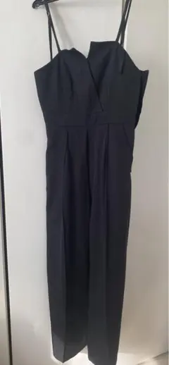 ブラック スリーブレス オールインワン