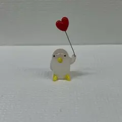 ガラス細工　ハートぺんぎんちゃん