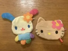 ハローキティフェイスポーチ・ウサハナぬいぐるみポーチ