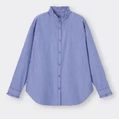 フリルスタンドカラーシャツ