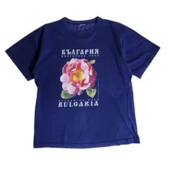 90s ブルガリア 薔薇 プリントTシャツ 69350のサムネイル