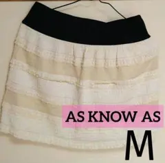 アズノウアズ 総レース スカート サイズＭ AS KNOW AS ベージュ 白のサムネイル