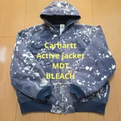 Carhartt アクティブジャケット　ネイビー　ブリーチ　フェード