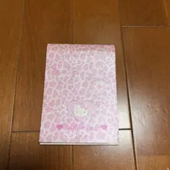 ハローキティ サンリオ　ヒョウ柄ノート　メモ帳　平成レトロ