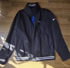 TOMMY HILFIGER ブラックナイロンジャケット L