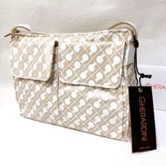 未使用級　ゲラルディーニ ソフティ ショルダーバッグ タグ付　ダブルポケット