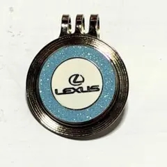 LEXUS レクサス ゴルフマーカー クリップ付き ブルーラメ ボールマーカー