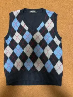 COMME CA ISM アーガイル ベスト 120-130cm