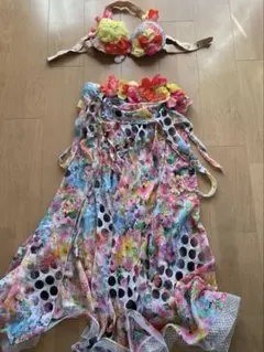 【美品☆SALE】ベリーダンス　トロピカルデザイン