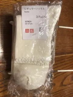 【新品】UNIQLO ユニクロ　レギュラーソックス/3足組 03 ピンクのサムネイル