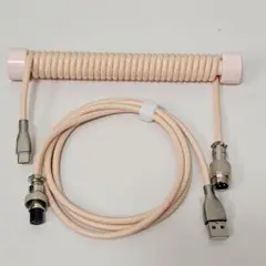 コイルケーブル ロッド付き USB-A USB-C
