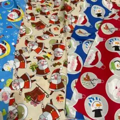 クリスマス柄 生地 はぎれ パッチワーク 裁縫 手芸 ラッピング 4枚