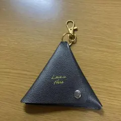トライアングルコインケース　三角形　黒