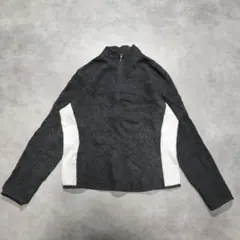 GAP フリース ハーフジップ GAPTECH グレー L