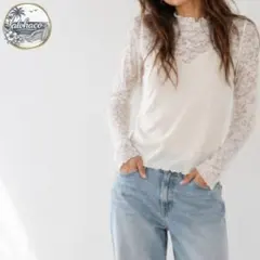 【完売品/極美品】w closet 総レース切替ハイネックトップス インナーのサムネイル