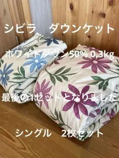 新品 丸洗可【シビラ】羽毛肌掛布団 ダウンケット（シングル）モリノ