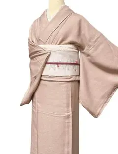 A57高級着物　単衣　色無地　小紋　正絹　身丈