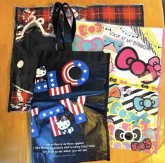 ハローキティ　青山コラボ　トートバッグ　エコバッグ　3点セット