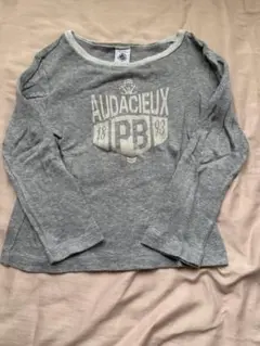 PETIT BATEAU グレー 長袖カットソー 104cm