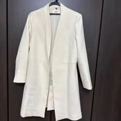 snidel ノーカラーコート　オフホワイト　春