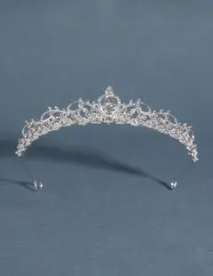 シルバー装飾ティアラ　結婚式