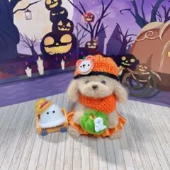 ハロウィントイプードルちゃんオレンジ