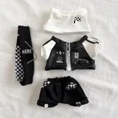 新品 20cm ぬい服 無属性 ぬいぐるみ 着せ替え かっこいい 黒