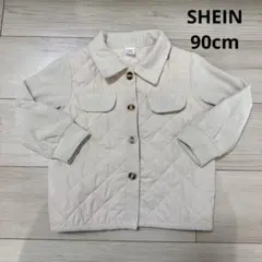 SHEIN ベージュ キルティング　コーデュロイ　アウター 90cmのサムネイル