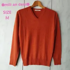 オレンジ vネック