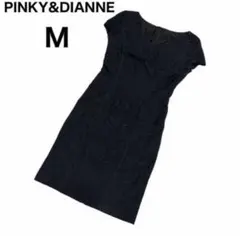 PINKY&DIANNE レースワンピース ブラック 黒 M フレンチスリーブのサムネイル