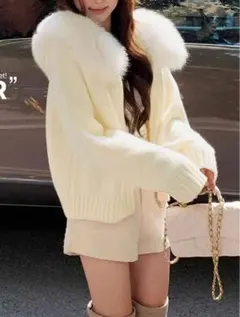 フード付きセータージャケット