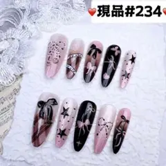 234現品推しネイルチップ付け爪量産型姫ギャルクロムハーツチークy2k痛ネイル