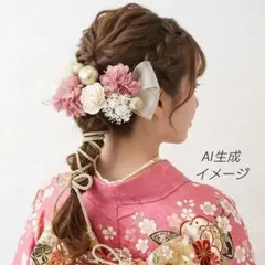 髪飾り【6305】ドライフラワー　結婚式　成人式　卒業式　七五三　前撮　振袖　袴