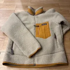 patagonia フリースジャケット S クリーム・オレンジ