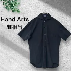 Hand Arts Le CENT [M] 黒 コットンリネンポロシャツ