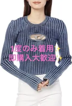 DIESEL トップス インディゴ トップス ロゴ デニム レディースのサムネイル