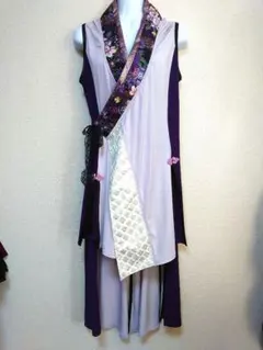 オリジナル♡着物リメイク マキシ丈ペチコート ティアードスカート 家