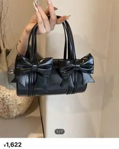 ミニハンドルショルダーバッグ リボン付き