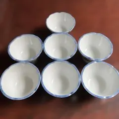 輪窯 染付 花文 小鉢 7客セット - メルカリ