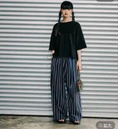 ニコアンド マルチストライプワークパンツ2 新品タグ