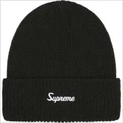 黒 Supreme Loose Gauge Beanie Black 新品