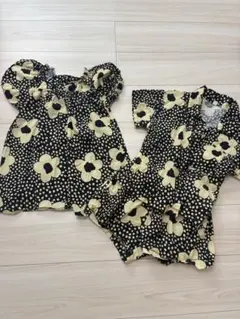 【韓国服】兄妹　お揃いキッズ 花柄 トップス セットアップ 2点セット