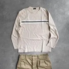 OLD UNIQLO ラインロンT ベージュ cityboy短丈 archive