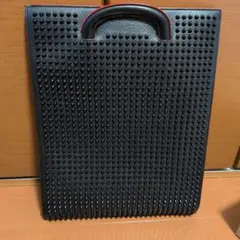 極美品 クリスチャンルブタン 2way ビジネスバッグ ロゴ スタッズ　ネイビー 美品 クリスチャン ルブタン スタッズ スパイク スカイポーチ