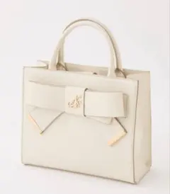 【WEB限定】 リボントートバッグ ナイスクラップ アイボリー