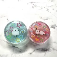 7206☆ シマエナガ クリームケース 5ml レジン ヘラ付 - メルカリ