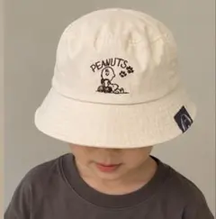幼児用　PEANUTS 刺繍ハット クリーム色 頭囲50cmのサムネイル