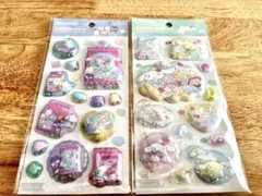 ポップデコパーティー　わたあめカプセルシール　シナモロール　はぴだんぶい